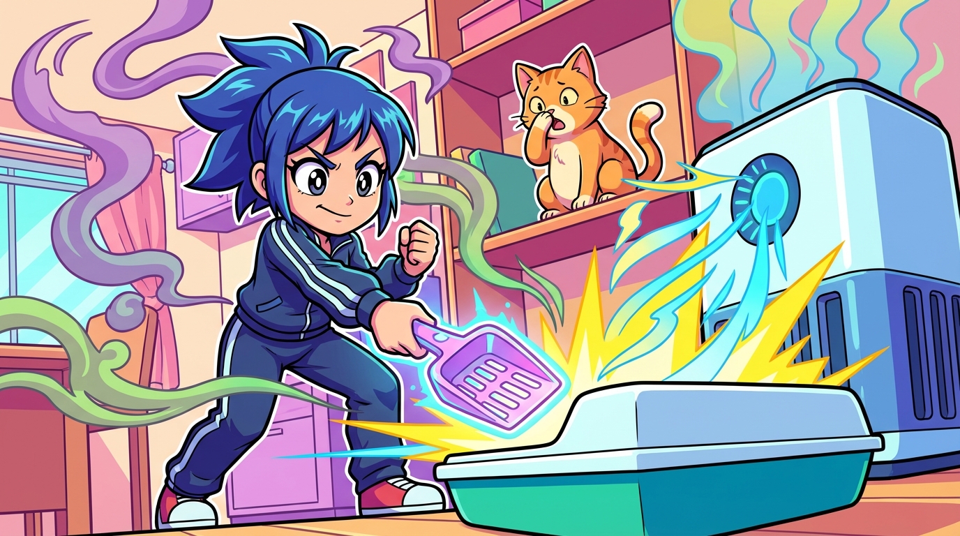 猫のトイレ臭いは「元を断つ」ことが最も効果的です