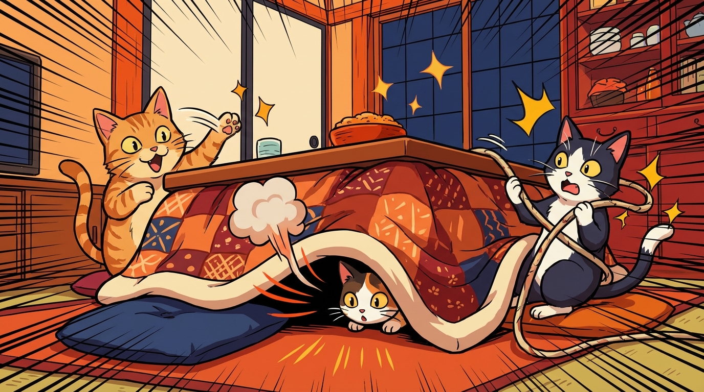 猫がこたつで起こりうる6つの危険とは