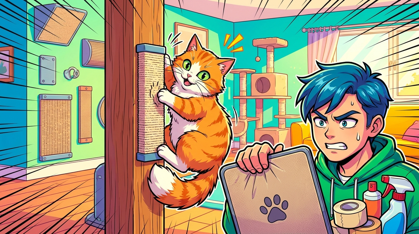 猫の壁爪とぎを完全に防ぐのは難しい、でも軽減はできます