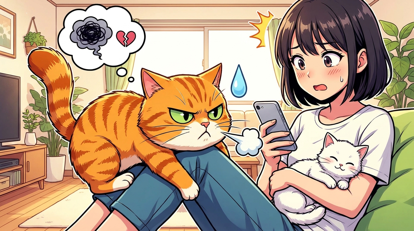 猫の嫉妬行動は、実は「安心感の欠落」のサイン