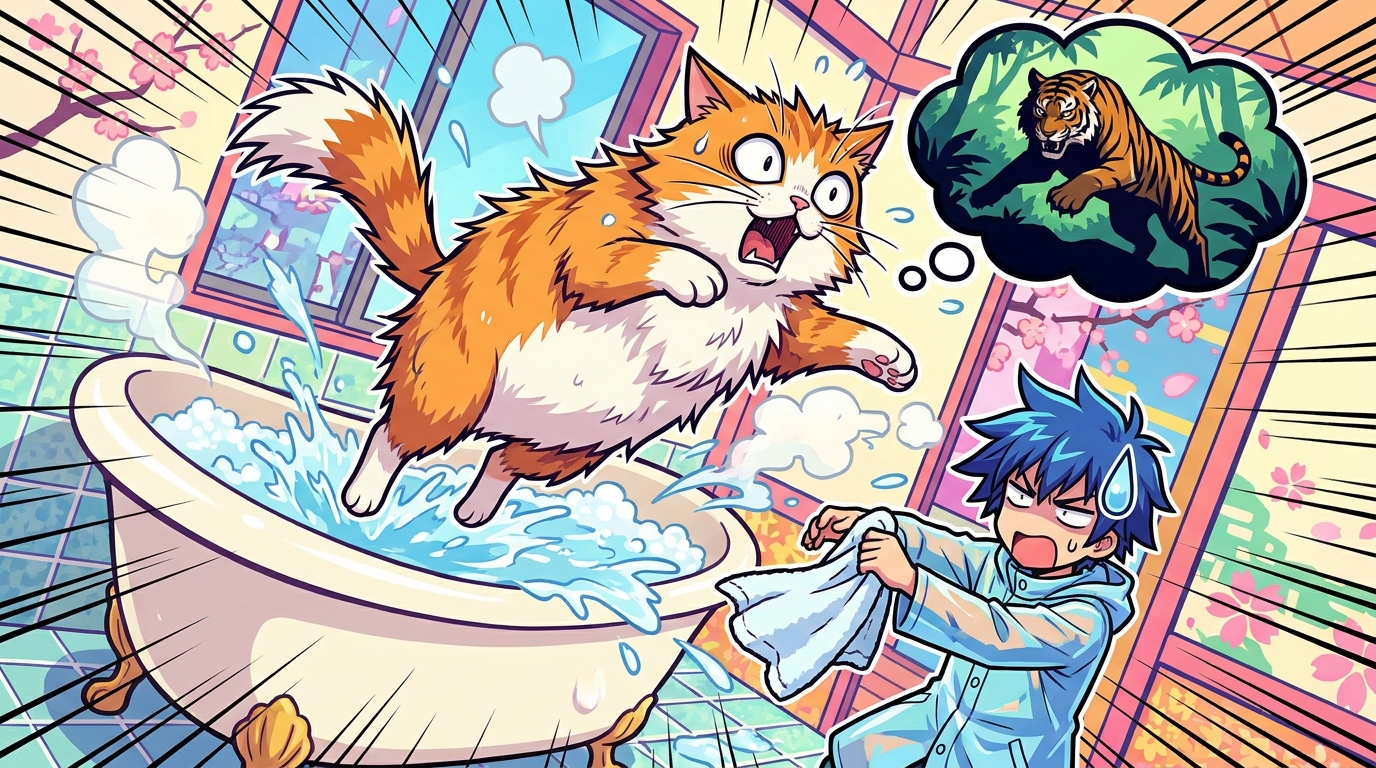 猫がお風呂を嫌う理由は本能と体の特性にあった