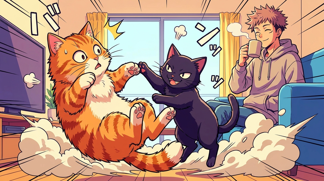 猫の喧嘩は基本的に放置で大丈夫！