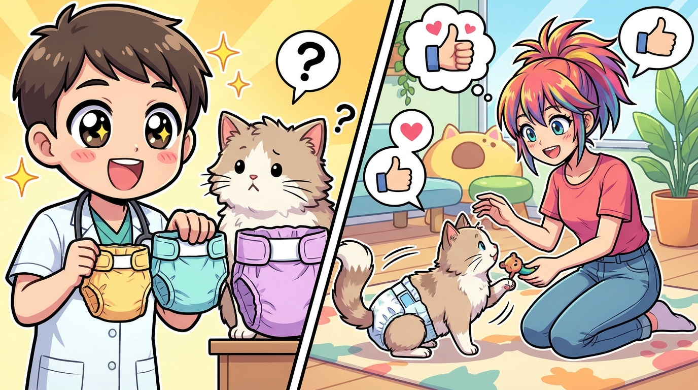 猫のおむつは「サイズ選び」と「慣らし方」が最大のポイント