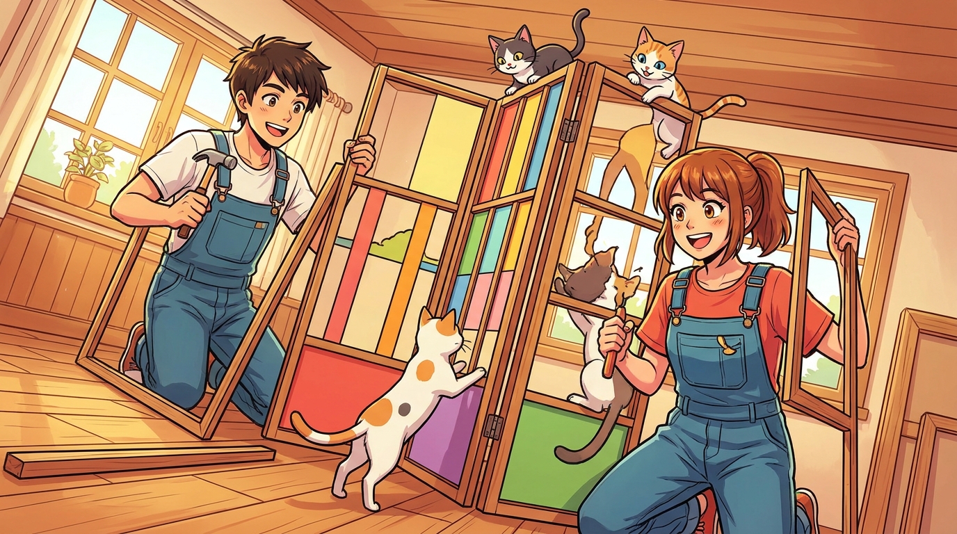 猫の部屋仕切りDIYは、安全性と工夫がカギ