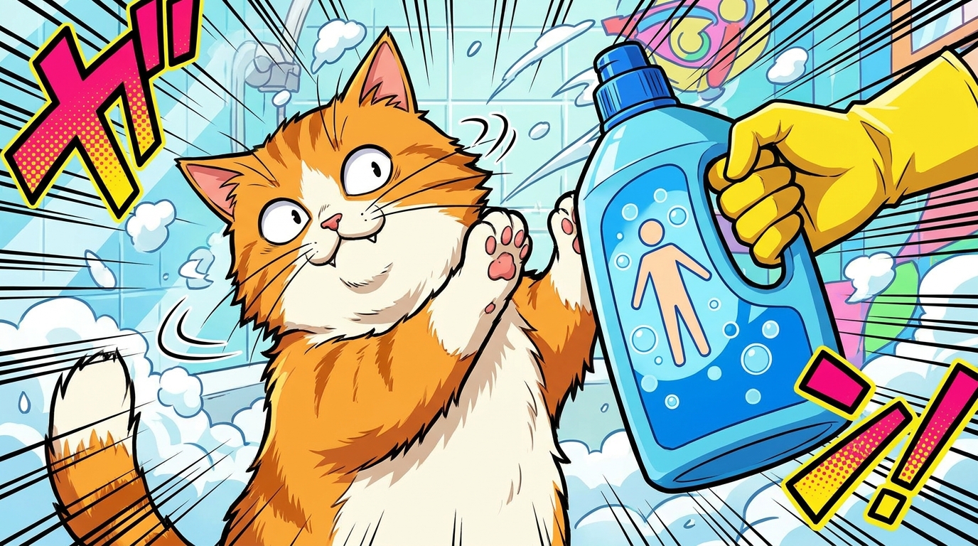猫に人間用シャンプーは避けるべき—これが結論です