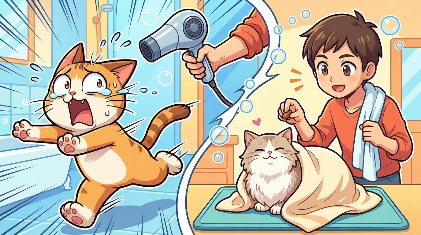 猫がドライヤーで暴れる本当の理由