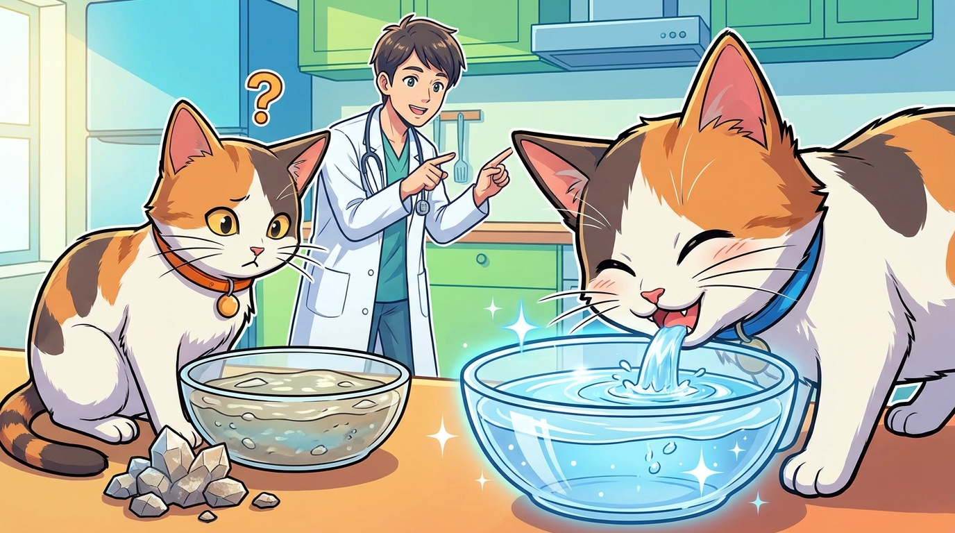 猫に与える水は軟水が正解です