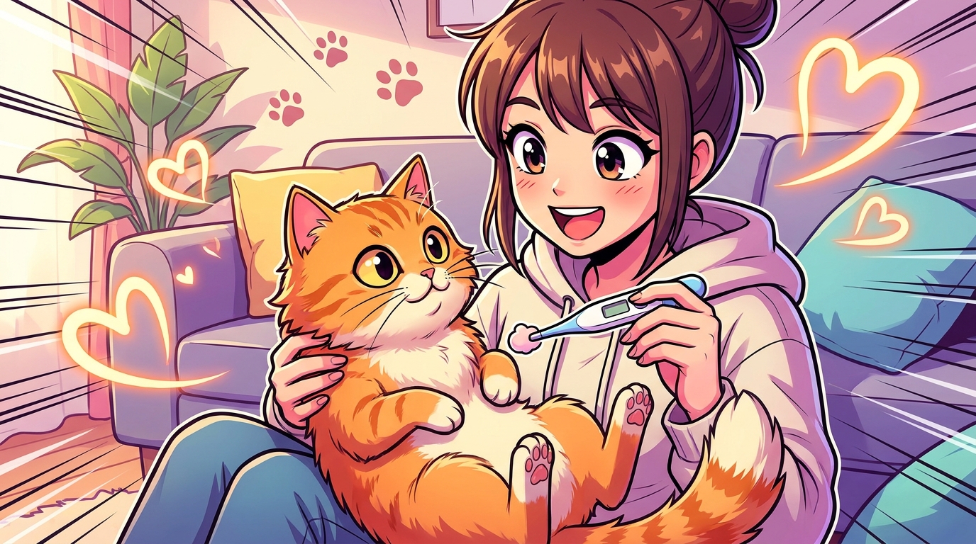 猫の体温は直腸で測るのが最も正確です